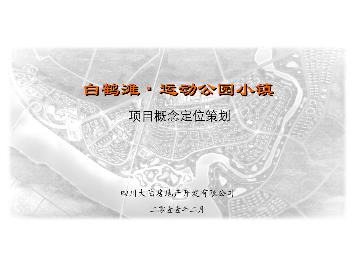 大陸集團白鶴灘·運動公園小鎮(zhèn)項目概念定位策劃（2011年2月25日）